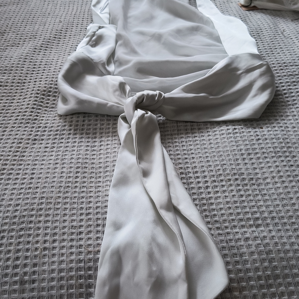 Zara White Tie-Front Top
